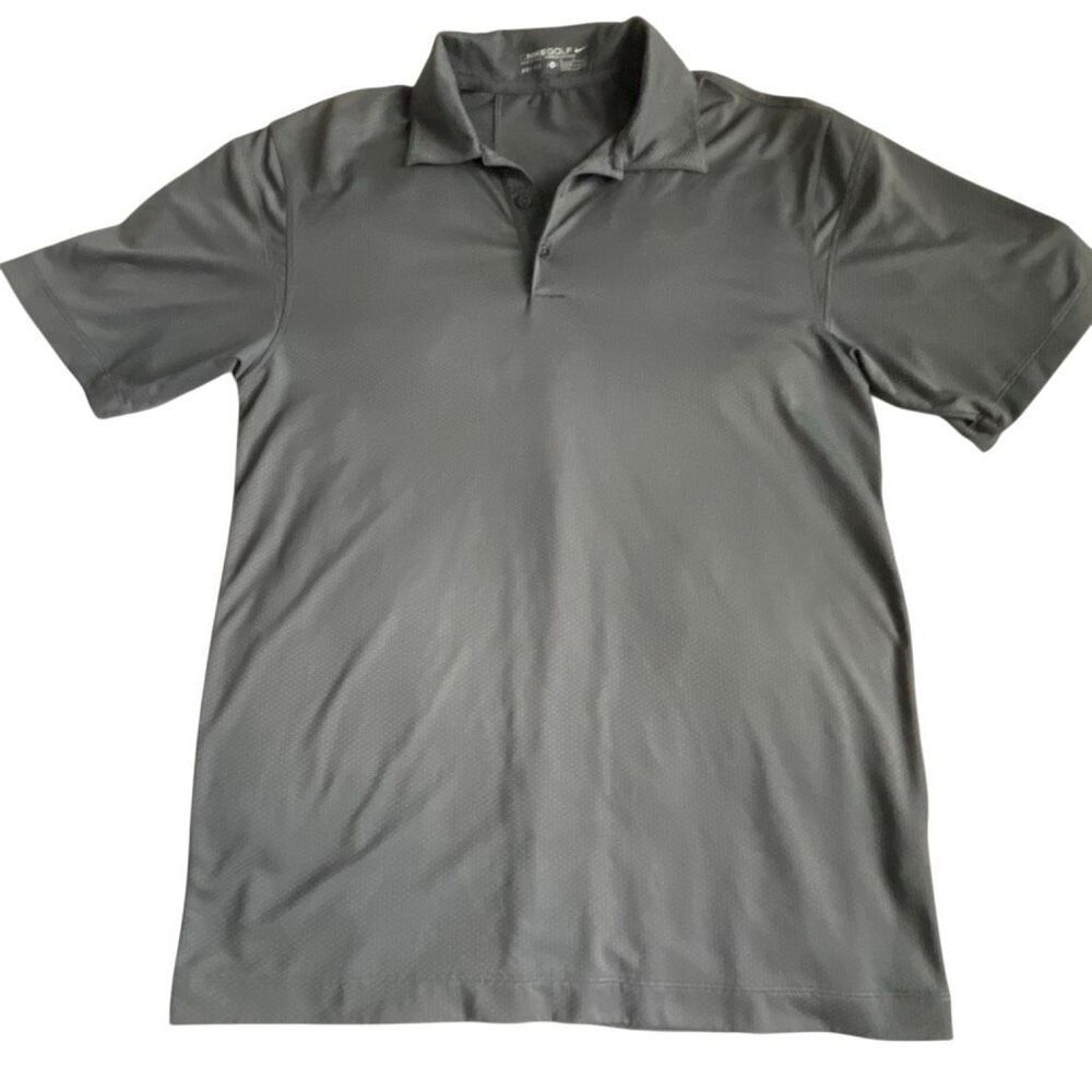 EUC! Nike Golf Dri-Fit Gray 2 Short Sleeve Polo Shirt - Small